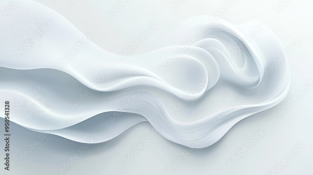 Soothing abstract sign for spa relaxation, featuring gentle curves and serene elements, set against a dreamlike white-light grey background Soothing abstract sign for spa relaxation, featuring gentle curves and serene elements, set against a dreamlike white-light grey background