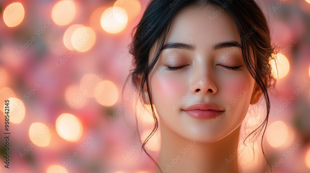 Zen-inspired spa setting with an attractive Asian lady receiving a harmonious massage . Zen-inspired spa setting with an attractive Asian lady receiving a harmonious massage .
