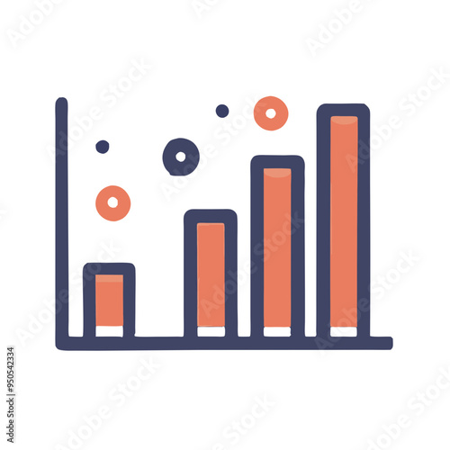 The icon with the legend of the histogram. A vector image.
