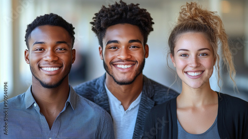 group of confident and handsome businessman with a friendly smile and bueatiful businesswoman with a friendly smile.