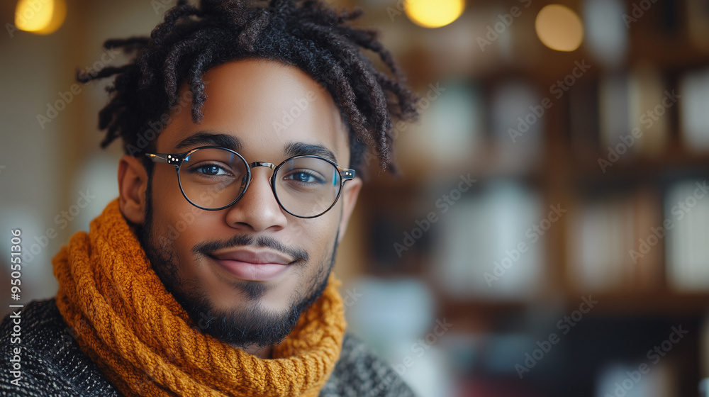 Home Office : Happy young man looking while using laptop at cozy home office. Home Office : Happy young man looking while using laptop at cozy home office.