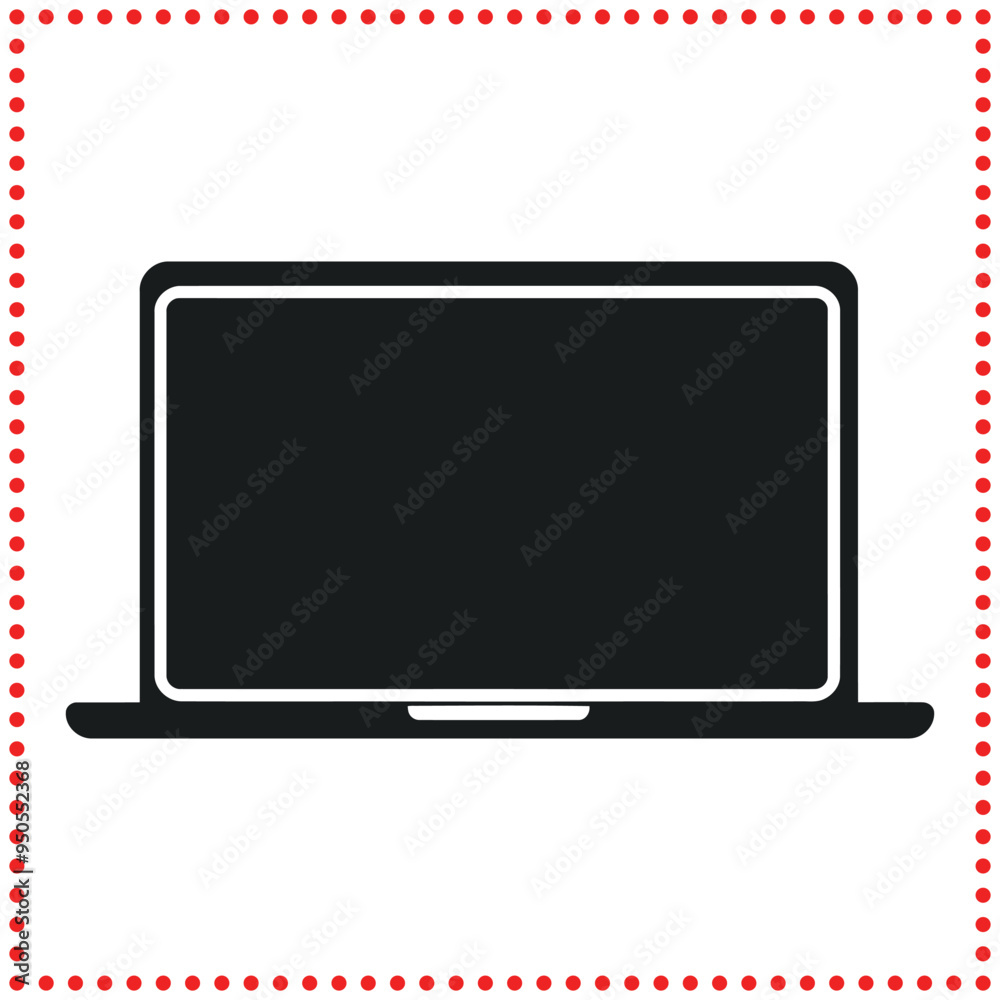 Laptop Silhouette Vector Icon for Digital Tools and Software Laptop Silhouette Vector Icon for Digital Tools and Software