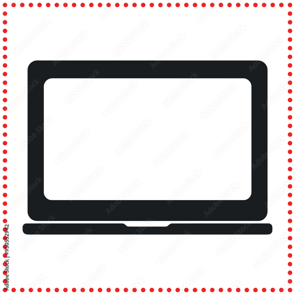 Modern and Sleek Laptop Silhouette Vector for Digital Branding Modern and Sleek Laptop Silhouette Vector for Digital Branding
