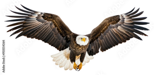 PNG Majestic bald eagle in flight