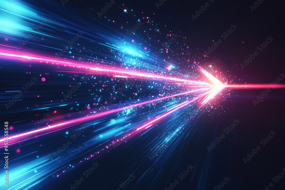 Abstract motion speed glowing effect background created with Generative AI Abstract motion speed glowing effect background created with Generative AI