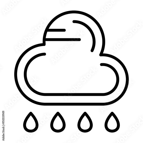 Rain Vector Icon Design