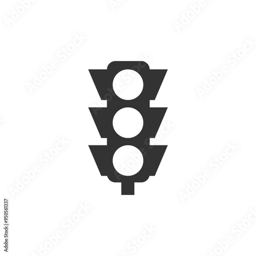 Traffic Light Icon Vector.  Glyph Icon.