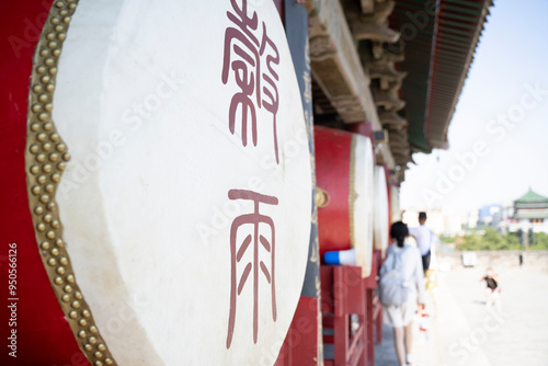 chineese drums in drum tower photo