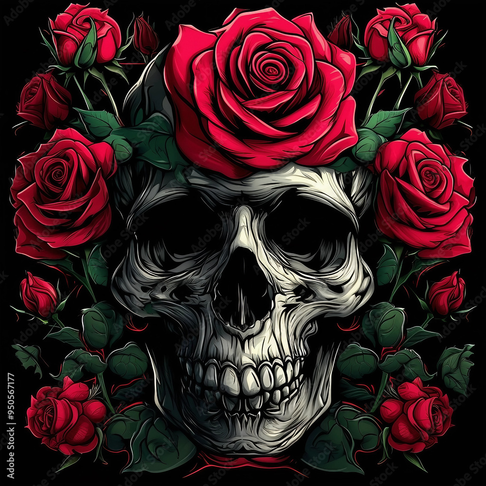 rose skull background rose skull background