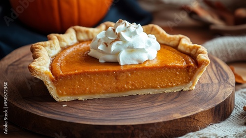 A Delicious Slice of Pumpkin Pie Perfect for Autumn Desserts