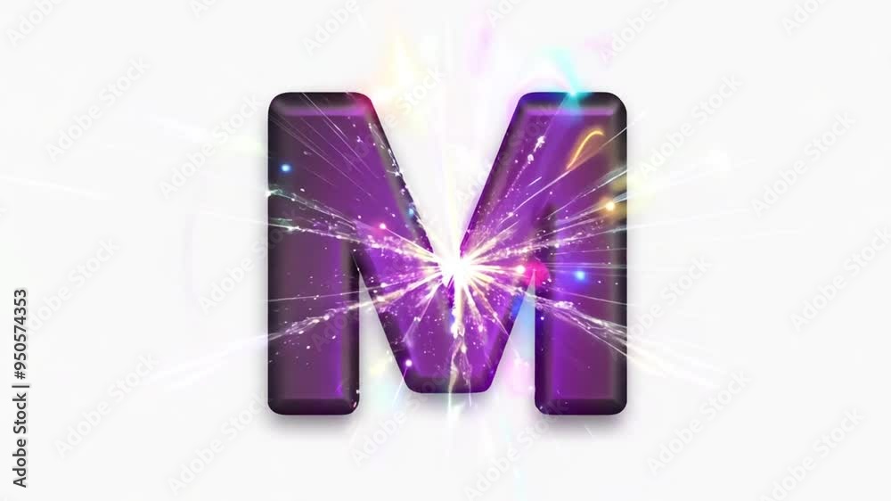 Magical Letter M Bursting With Color in a Cosmic Background Generative AI Magical Letter M Bursting With Color in a Cosmic Background Generative AI