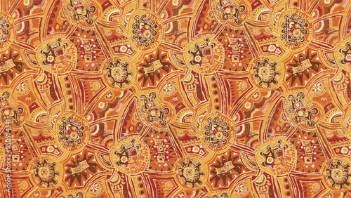 psychedelic fractal pattern with multiple colors