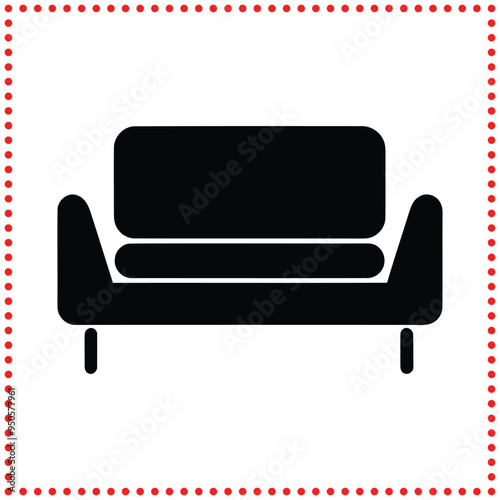 Vector Silhouette Collection of Modern Sofas   Stylish Couch Design Illustrations