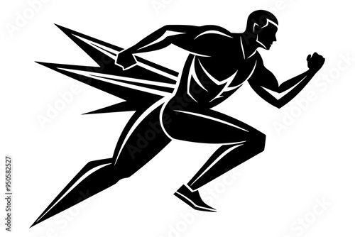 silhouette of a person running