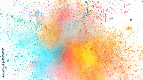 Colored powder explosion on...