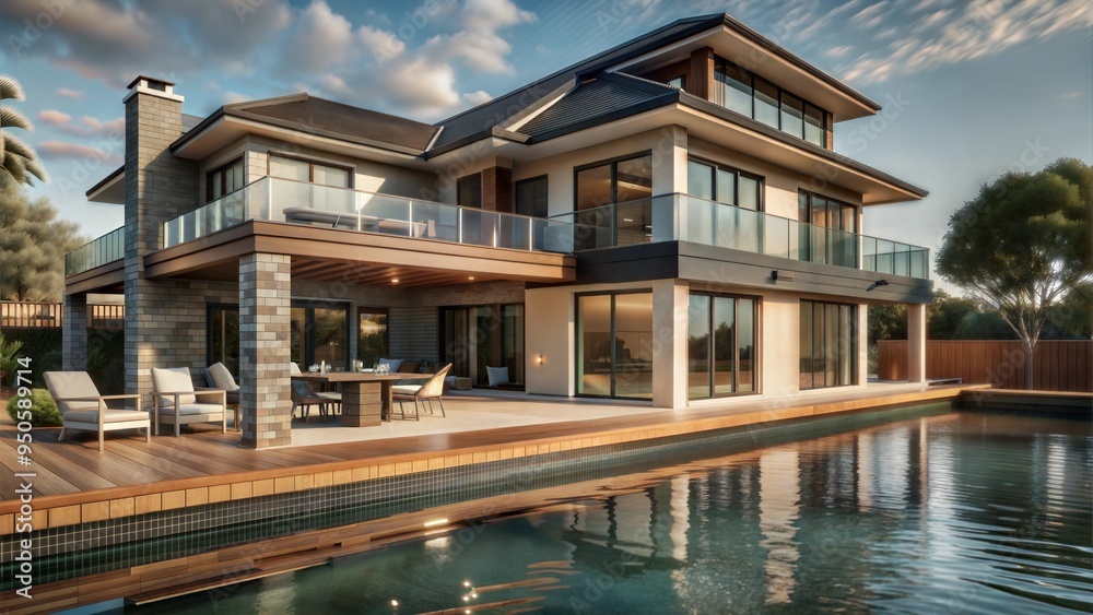 large custom home on the water with pool large custom home on the water with pool
