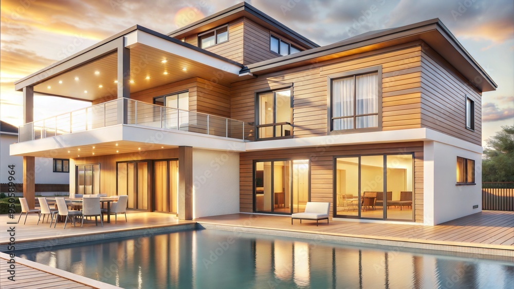  large custom home on the water with pool