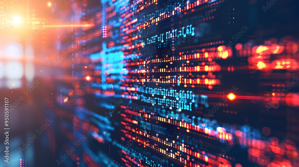 Glowing Digital Code and Data Streams on a Dark Tech Background
Glowing Digital Code and Data Streams on a Dark Tech Background