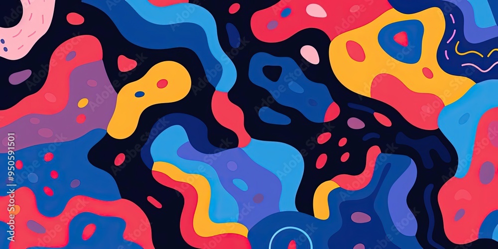 an abstract pattern with colorful shapes an abstract pattern with colorful shapes