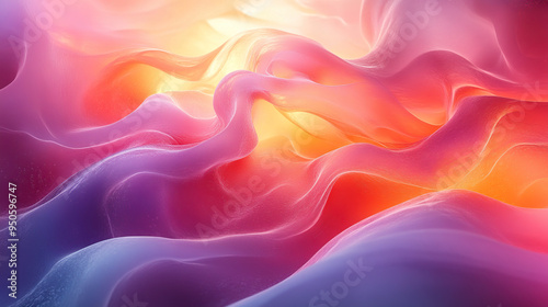 Wallpaper Mural Abstract background with flowing, vibrant colors in shades of pink, orange, and purple. Torontodigital.ca