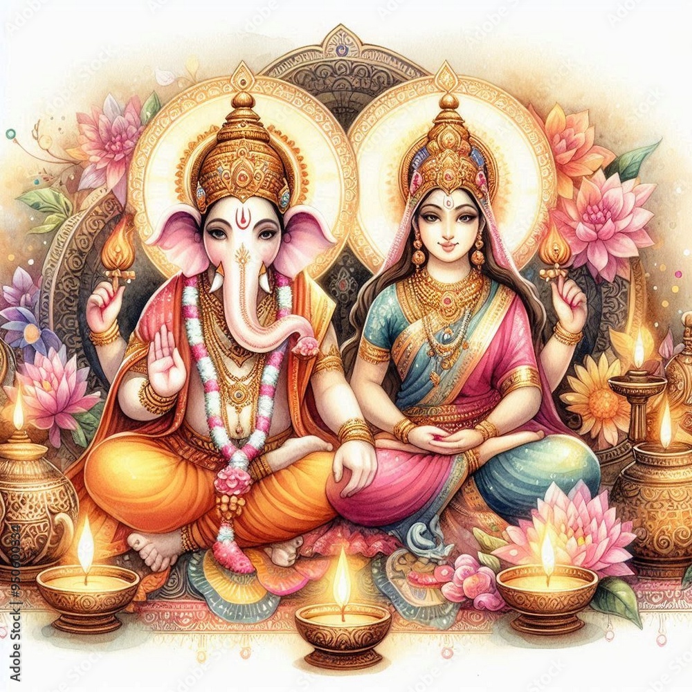 Fototapeta premium Vibrant Happy Diwali