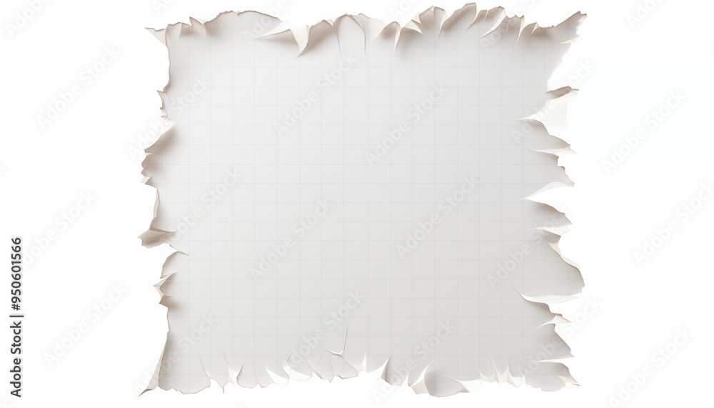 Fototapeta premium paper with burnt edges, tear edge, ripped oww