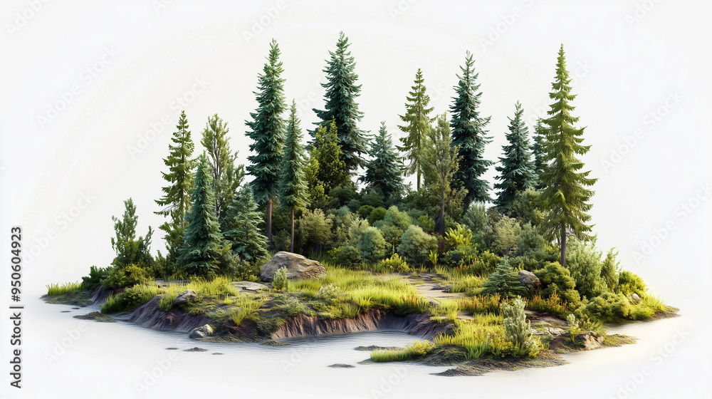 Pine Tree Small Forest Clipart