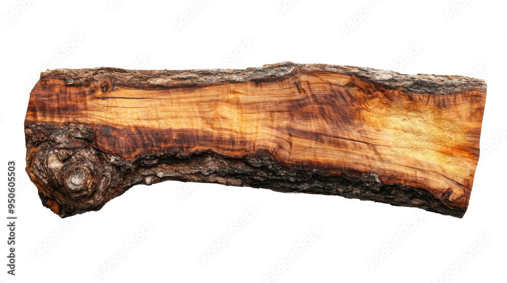 Sliced Tree Trunk With Bark Texture. Sliced Tree Trunk With Bark Texture.