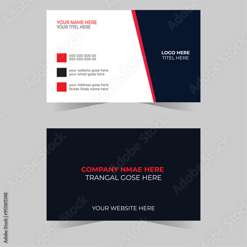 Modern and clean professional business card template Business Card Layout  Black  White   Creative and Clean Business Card Template    photo