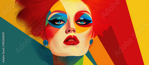 Drag Queen Illustration - Banner or Envelope Size