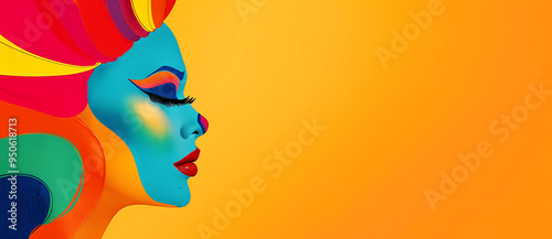 Drag Queen Banner or Envelope Illustration