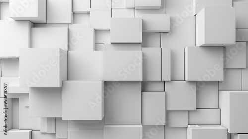 A white wall made of white blocks, mobile wallpaper