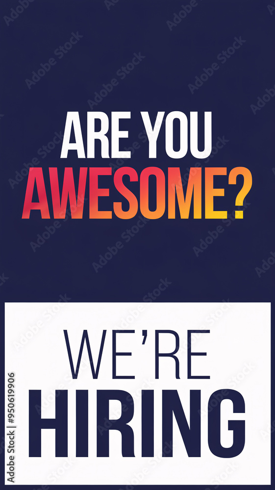 Obraz premium Bold recruitment poster with