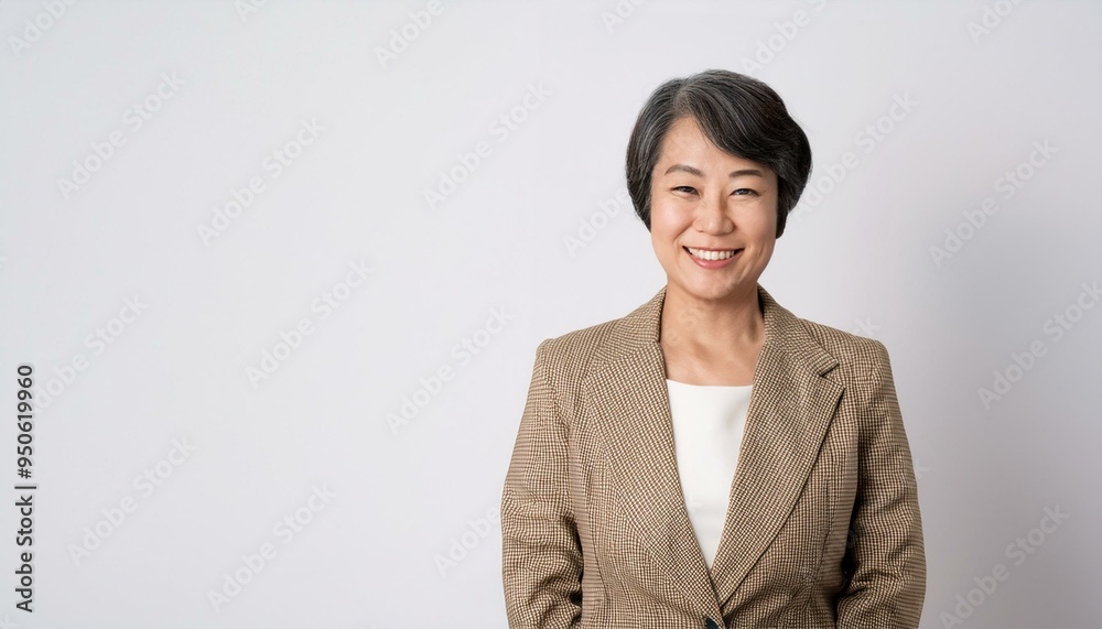 60代のスーツを着たアジア人女性のポートレート。(Portrait of an Asian woman in her 60s wearing a suit.)
60代のスーツを着たアジア人女性のポートレート。(Portrait of an Asian woman in her 60s wearing a suit.)