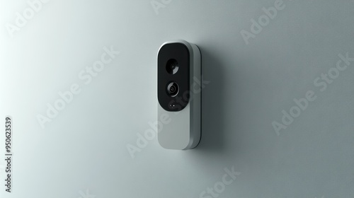 A Close-up of a Modern Doorbell Camera Mounted on a Wall