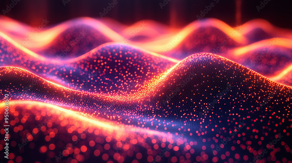 Abstract red and orange digital wave background. Abstract red and orange digital wave background.