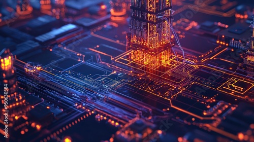 Visualization of tokenized oil reserves representing physical assets on a blockchain photo