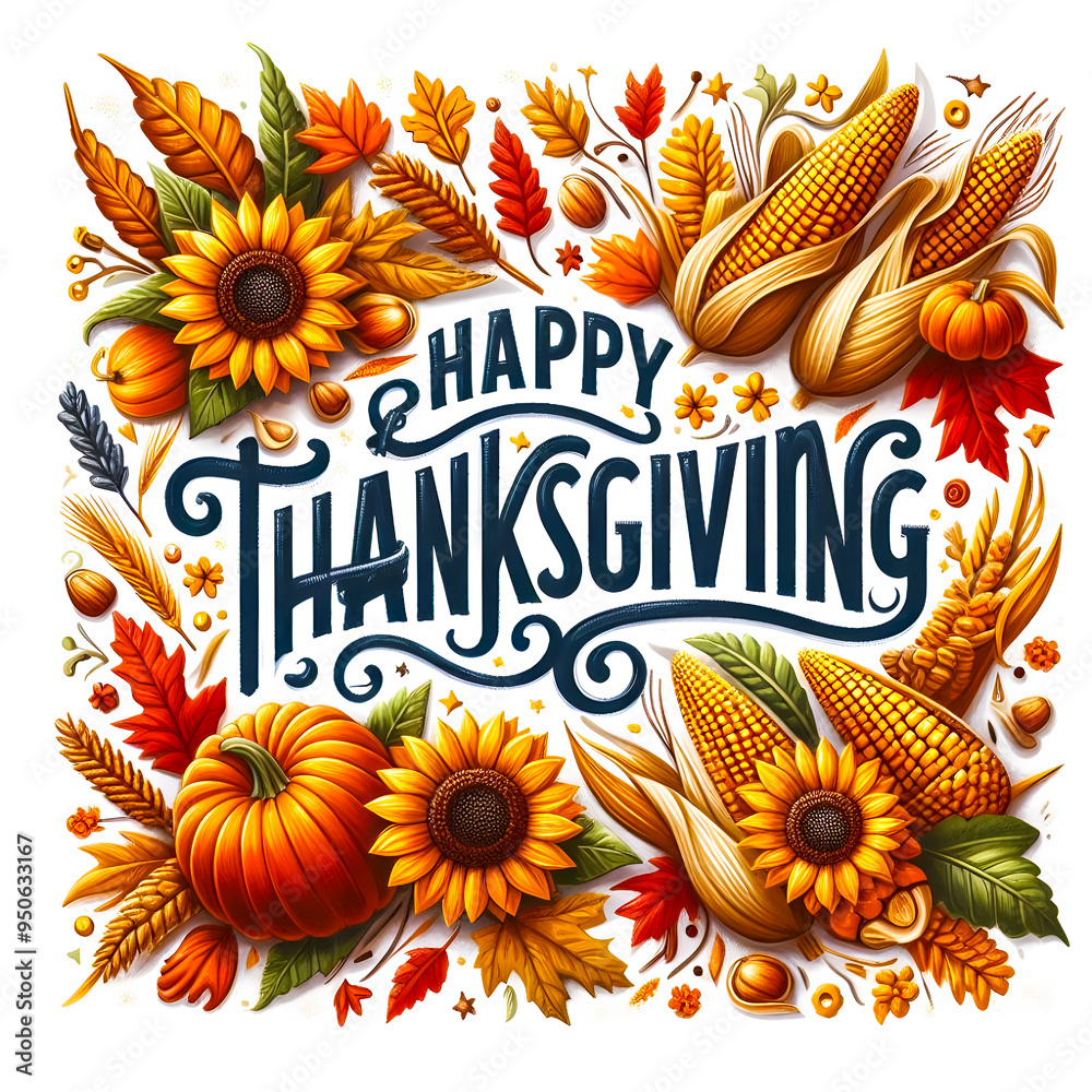Obraz premium Rustic Thanksgiving Cheer Color Background.
