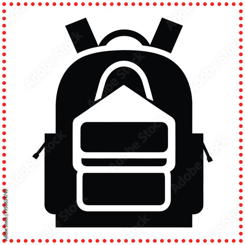 Stylized Backpack Silhouette   Vector Design for School and Outdoor Activities