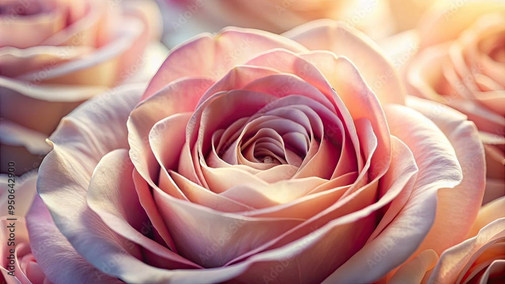 Delicate, velvety rose petals in soft focus, gently curved and overlapping, showcasing intricate texture and subtle color variations in a romantic, dreamy close-up shot. Delicate, velvety rose petals in soft focus, gently curved and overlapping, showcasing intricate texture and subtle color variations in a romantic, dreamy close-up shot.