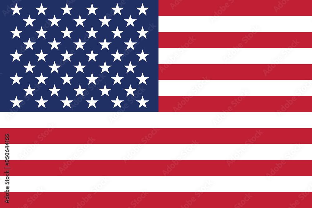 Fototapeta premium American flag, USA vector illustration