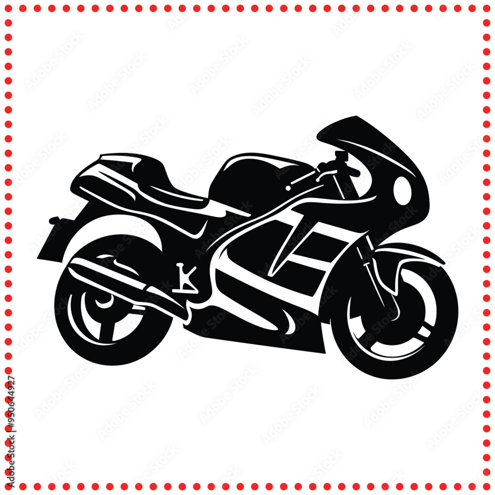 Elegant Motorcycle Silhouette Vector for Modern and High Tech Designs Elegant Motorcycle Silhouette Vector for Modern and High Tech Designs