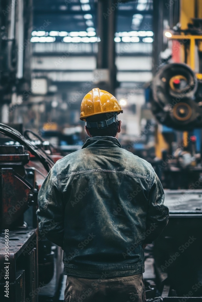 A Hardworking Mechanic in an Industrial Workshop A Hardworking Mechanic in an Industrial Workshop