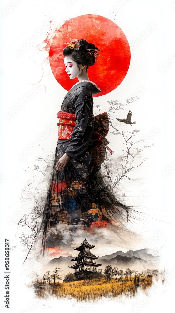 Fototapeta premium japanische Frau im Kimono