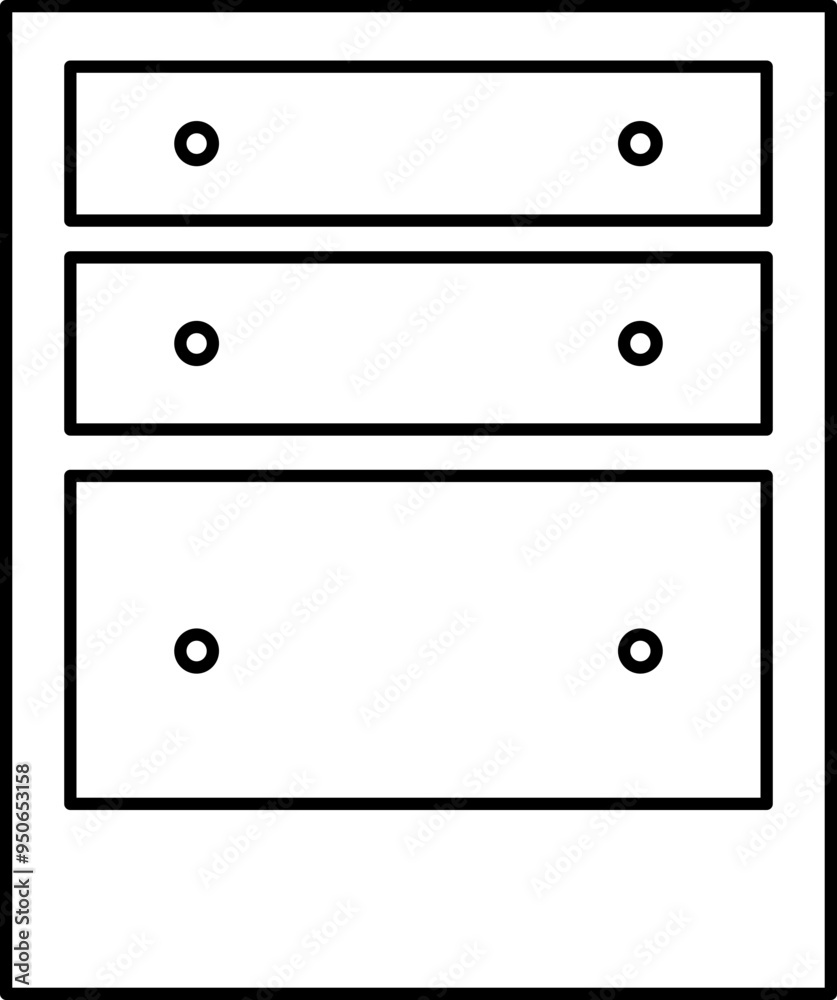 Hand-drawn elegant bedside table icon, forniture icons, icons for interior design Hand-drawn elegant bedside table icon, forniture icons, icons for interior design