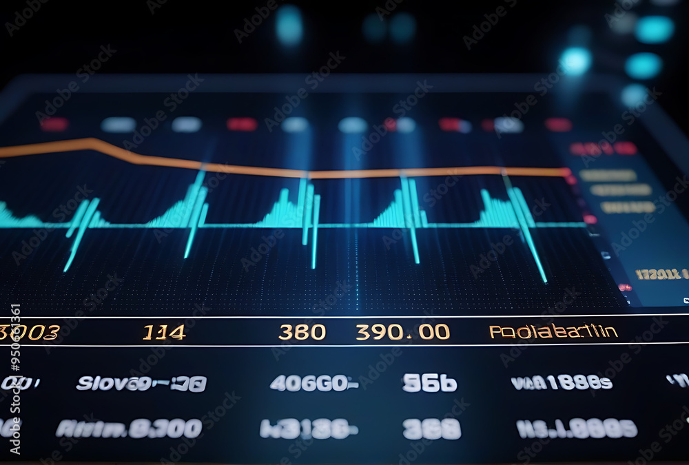 digital interface showing market predictions