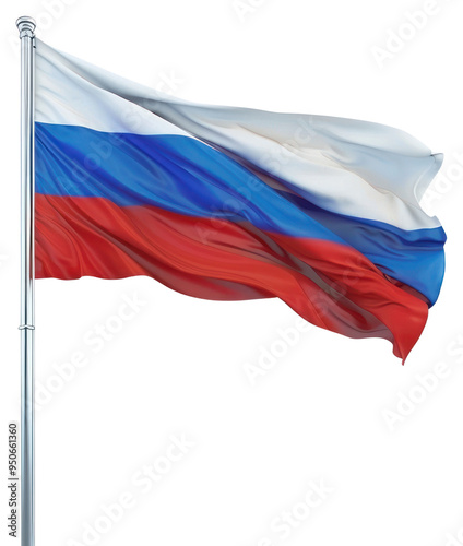 PNG Russian flag waving in wind