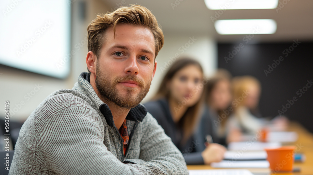 A business coach conducting corporate training, with a group of employees taking notes and engaging in exercises. A business coach conducting corporate training, with a group of employees taking notes and engaging in exercises.
