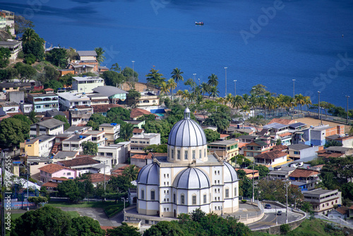 Obraz na płótnie Aerial view of the Sanctuary Basilica of Santo Antônio in Vitória, Espirito Santo, Brazil