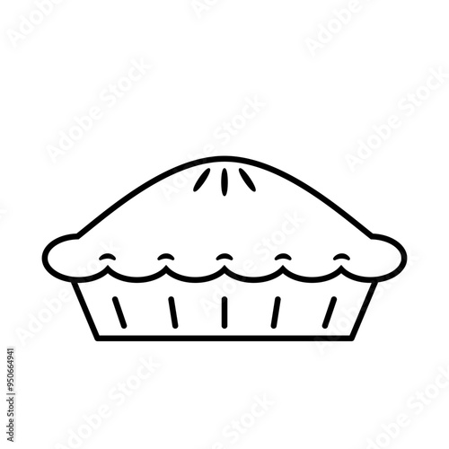 Pie icon logo isolated. Pie icon, bakery vector.